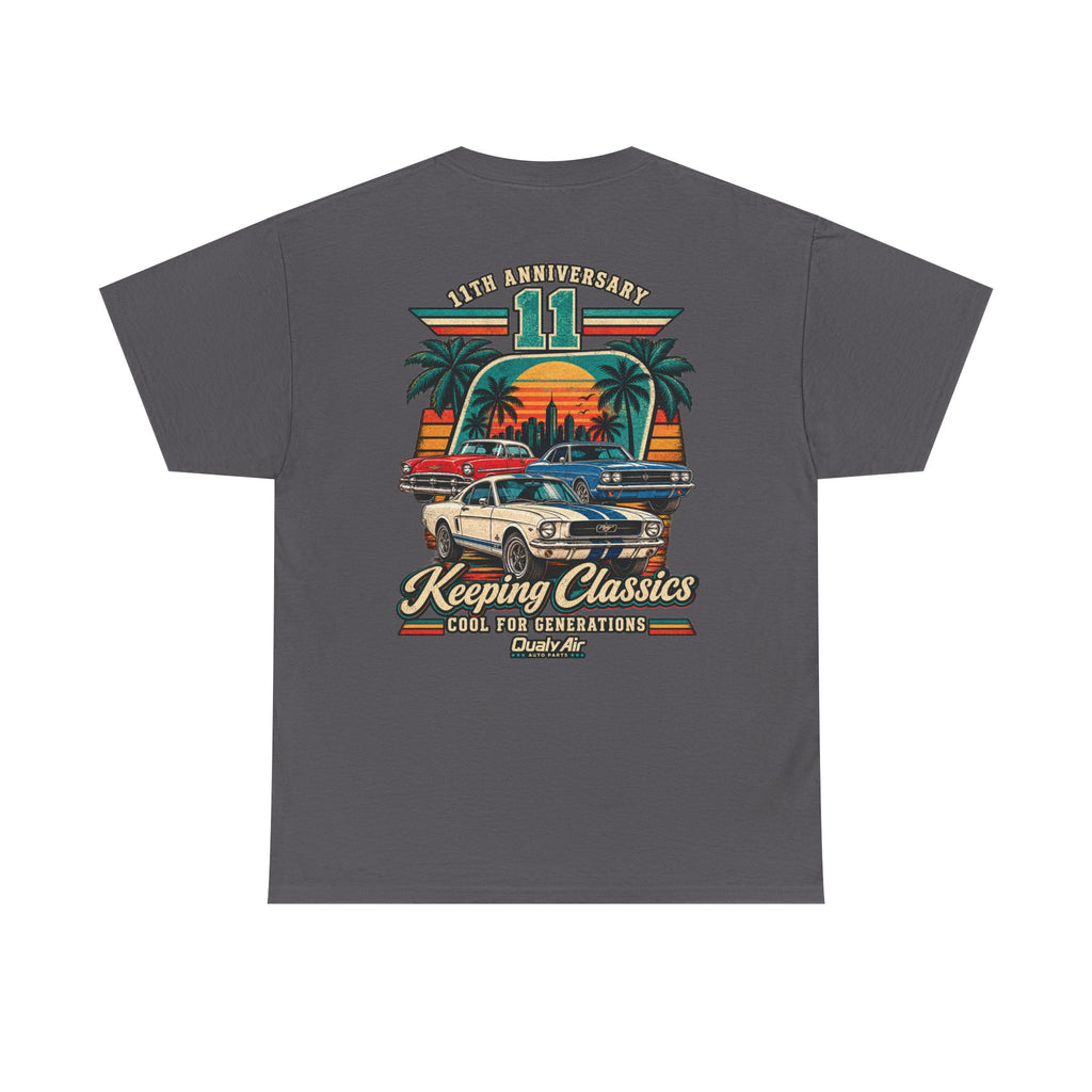 Classic Car Tee — “Keeping Classics” 11th Anniversary QualyAir Vintage Sunset T-Shirt