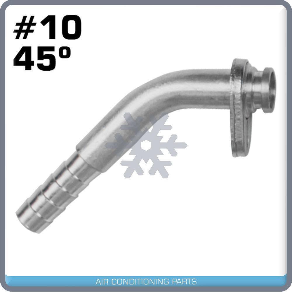 A/C Block Fitting Barbed 45 Degree 10 Nut #10 Hose