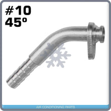 Cargar imagen en el visor de la galería, A/C Block Fitting Barbed 45 Degree 10 Nut #10 Hose