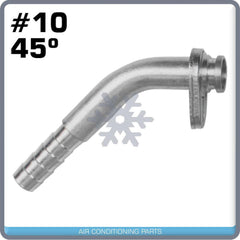 A/C Block Fitting Barbed 45 Degree 10 Nut #10 Hose