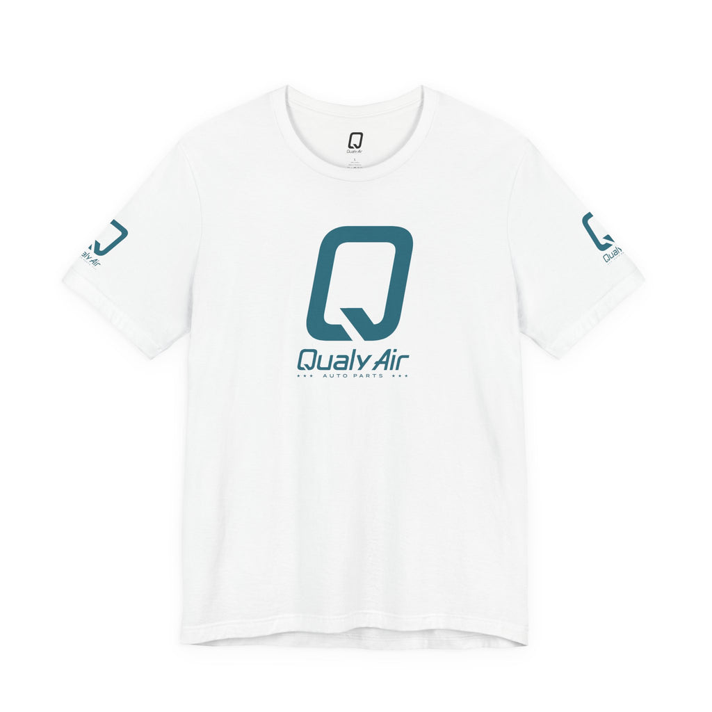 QualyAir Logo Tee — Branded White Short Sleeve Shirt