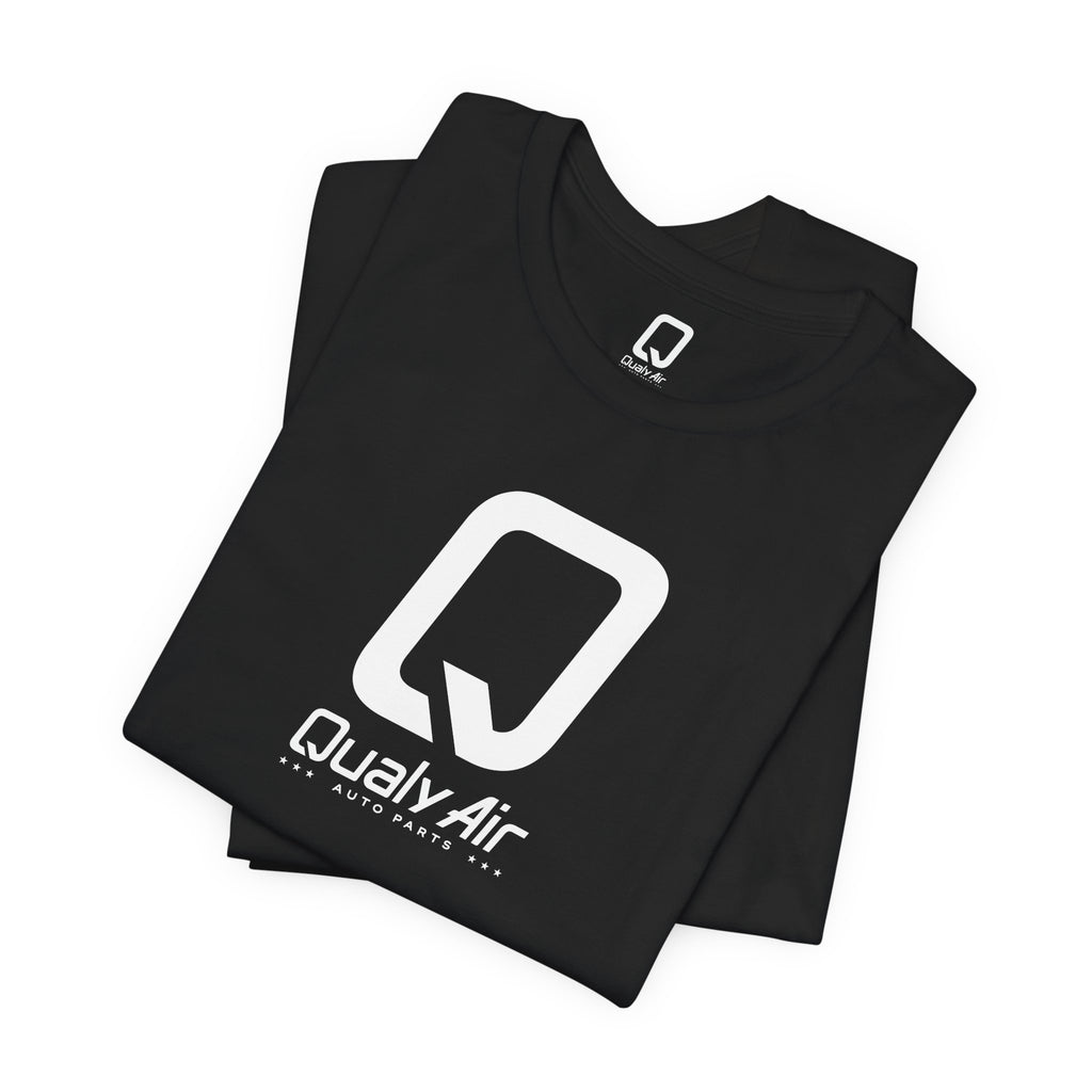 QualyAir Logo Tee — Branded White Short Sleeve Shirt