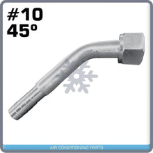 Cargar imagen en el visor de la galería, A/C Fitting Barbed Push On Female Oring #10X45 Degree Nut 4 Hose 10 - CM315075