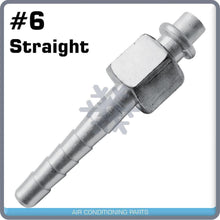 Cargar imagen en el visor de la galería, New A/C Fittings Barbed Push On, Female O Ring, Straight # 6 11301 - CM315069