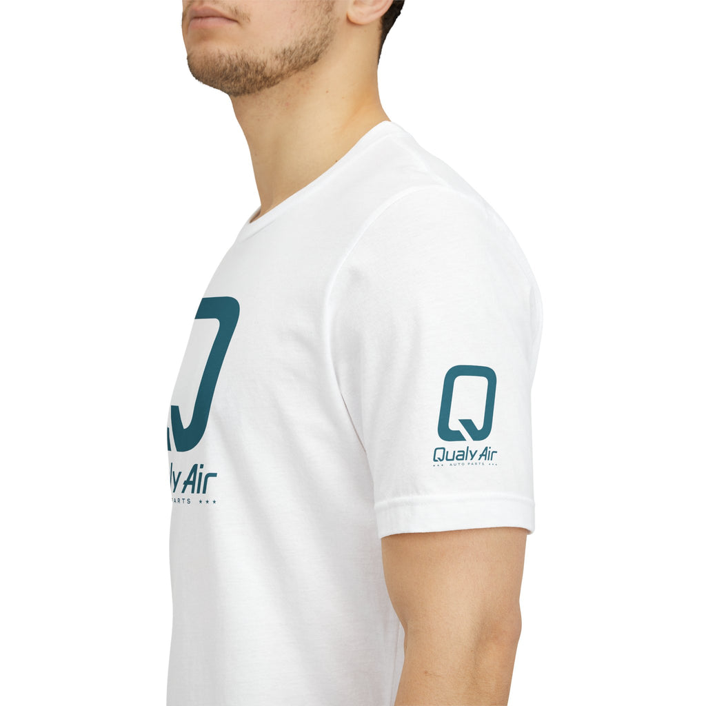 QualyAir Logo Tee — Branded White Short Sleeve Shirt