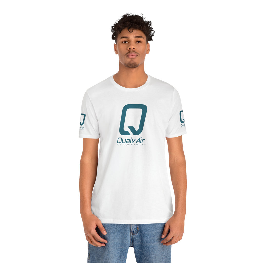 QualyAir Logo Tee — Branded White Short Sleeve Shirt