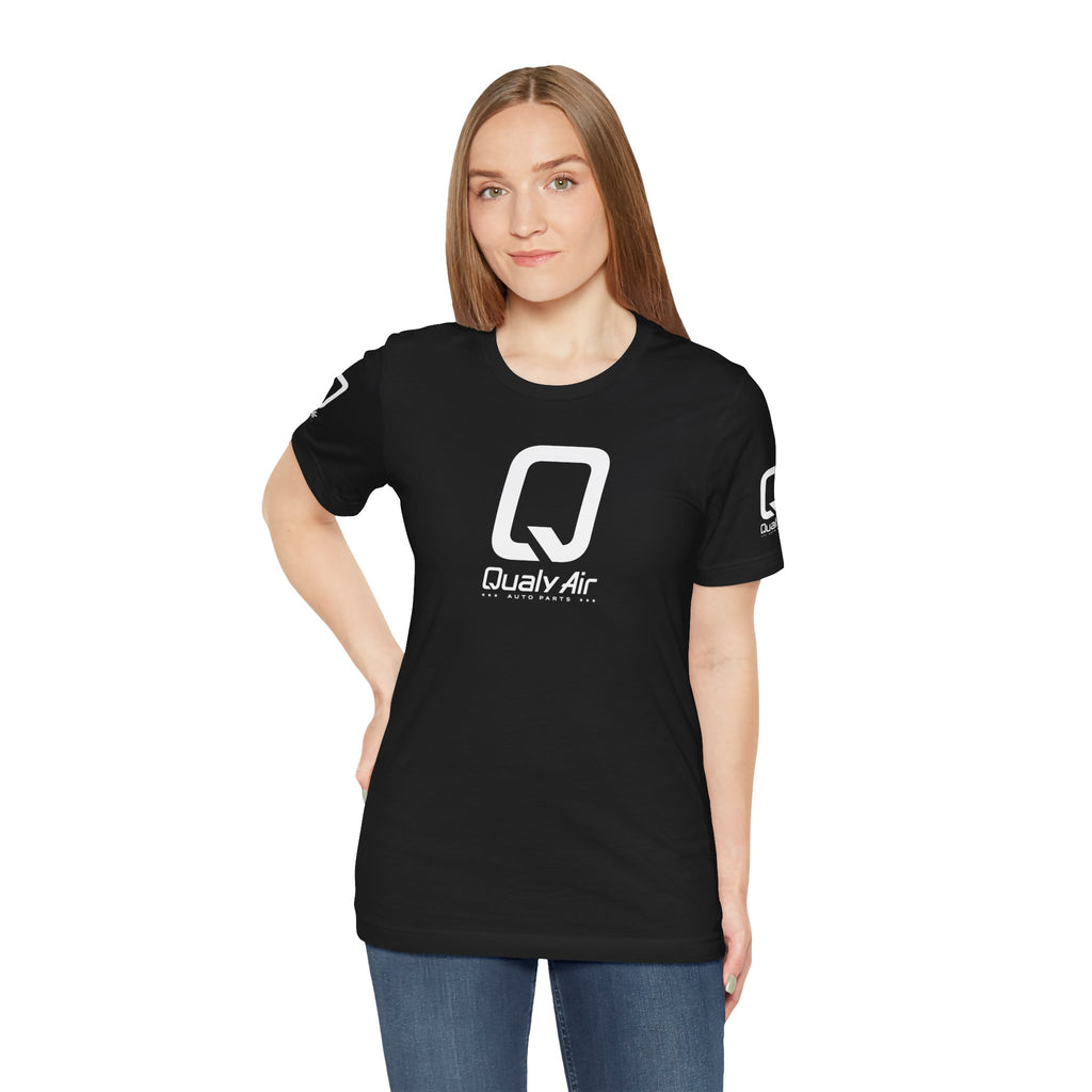 QualyAir Logo Tee — Branded White Short Sleeve Shirt
