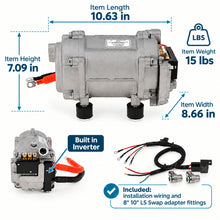 Cargar imagen en el visor de la galería, Universal A/C Kit Underdash Electric Compressor Air Conditioner 12V
