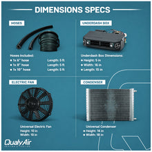 Load image into Gallery viewer, Universal A/C Kit Underdash Electric Compressor Air Conditioner 12V