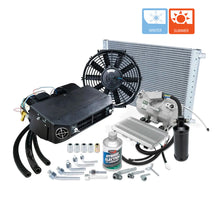 Cargar imagen en el visor de la galería, NEW A/C UNIVERSAL KIT HEAT AND COOL UNDERDASH W/ ELECTRIC COMPRESSOR 12V