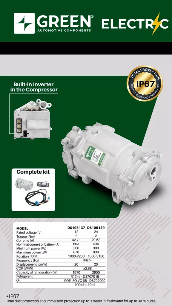 New A/C Electric Compressor GT920 with built-in inverter 12V
