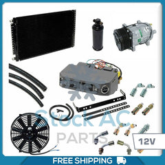 NUEVO A/C KIT UNIVERSAL BAJO SALPICADERO -KIT DE COMPRESOR SERPENTINE AIRE ACONDICIONADO 12V