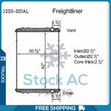 NUEVO Radiador para Freightliner Business Class M2, Century Class, Columbia.. QL