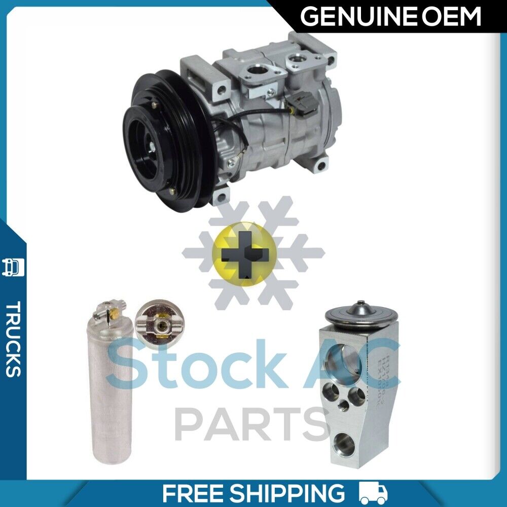 New OEM A/C Compressor 2005-10 Hino 238 258 268 7.7L-drier and valve included - Qualy Air