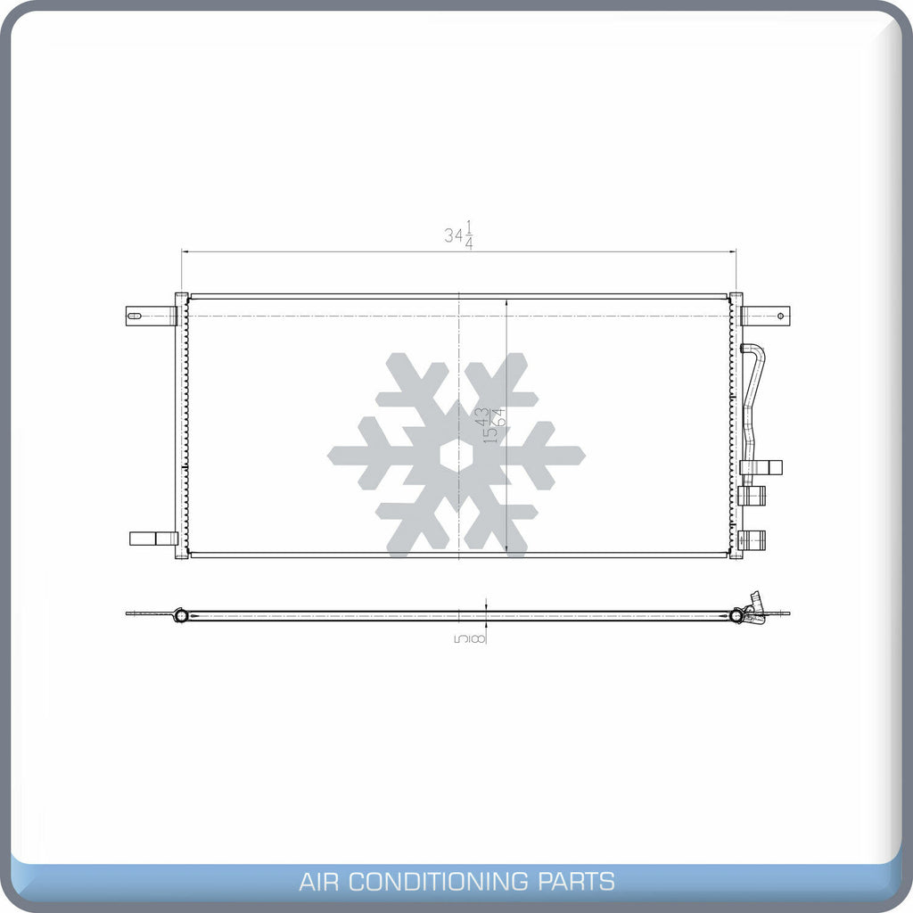 A/C Condenser for Ford F-250 Super Duty, F-350 Super Duty, F-450 Super Dut... QL - Qualy Air