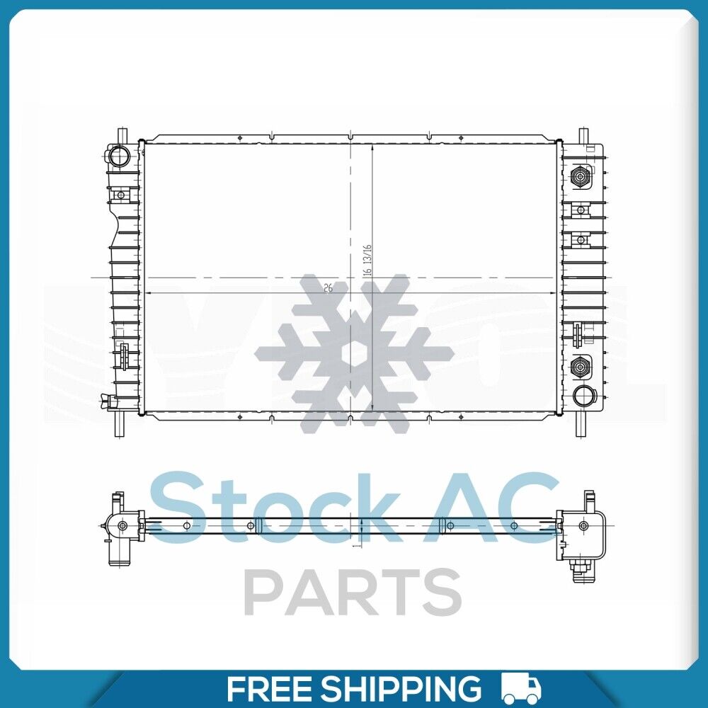 Radiator for OE# 8012764 15246426 REA412764A 0AGM5791 GM3010462 221910... QL - Qualy Air