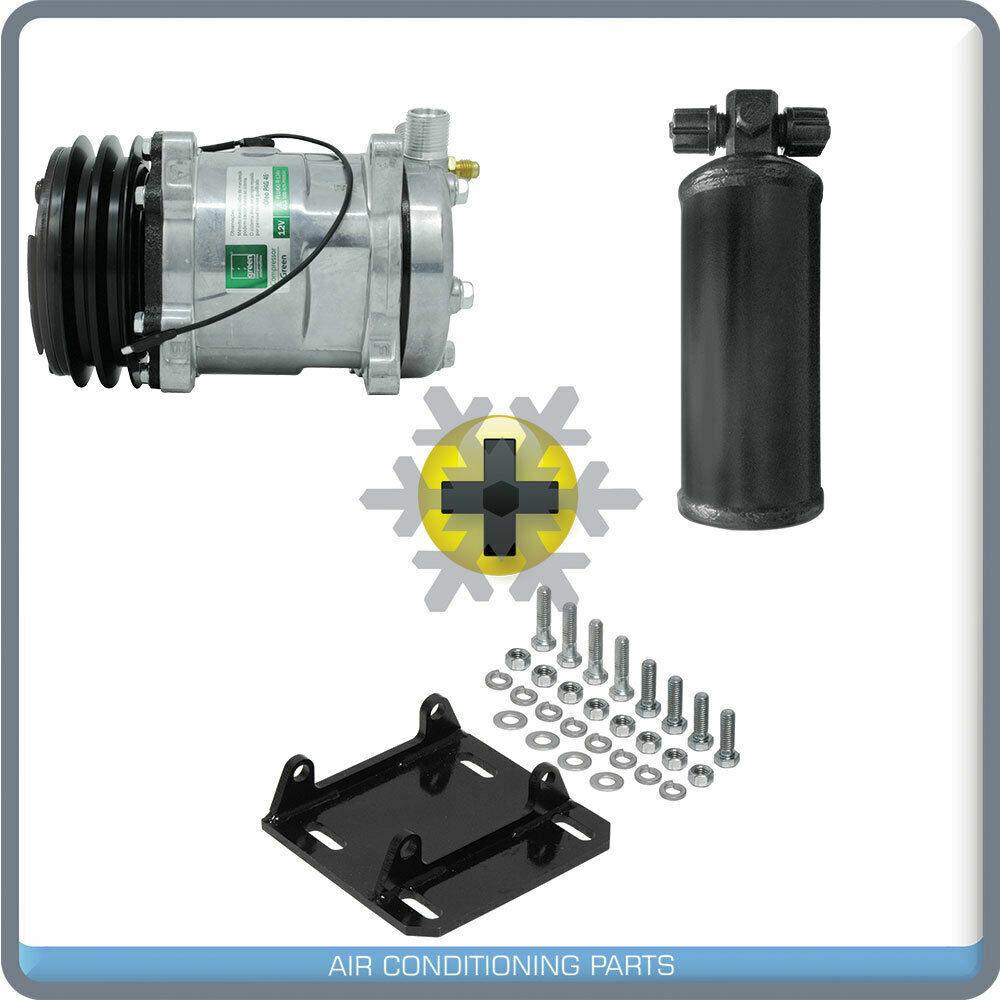 NEW AC COMPRESSOR WITH YORK TO SANDEN MOUNT AND UNIVERSAL RECIEVER - Qualy Air
