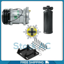 Load image into Gallery viewer, NEW AC COMPRESSOR WITH YORK TO SANDEN MOUNT AND UNIVERSAL RECIEVER - Qualy Air
