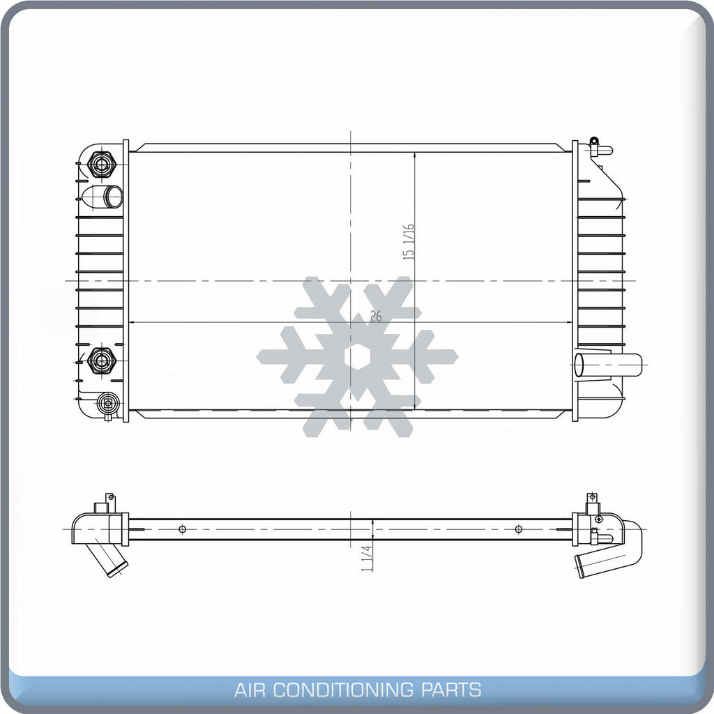 Radiator for Buick Skylark / Chevrolet Beretta, Corsica / Oldsmobile A... QL - Qualy Air