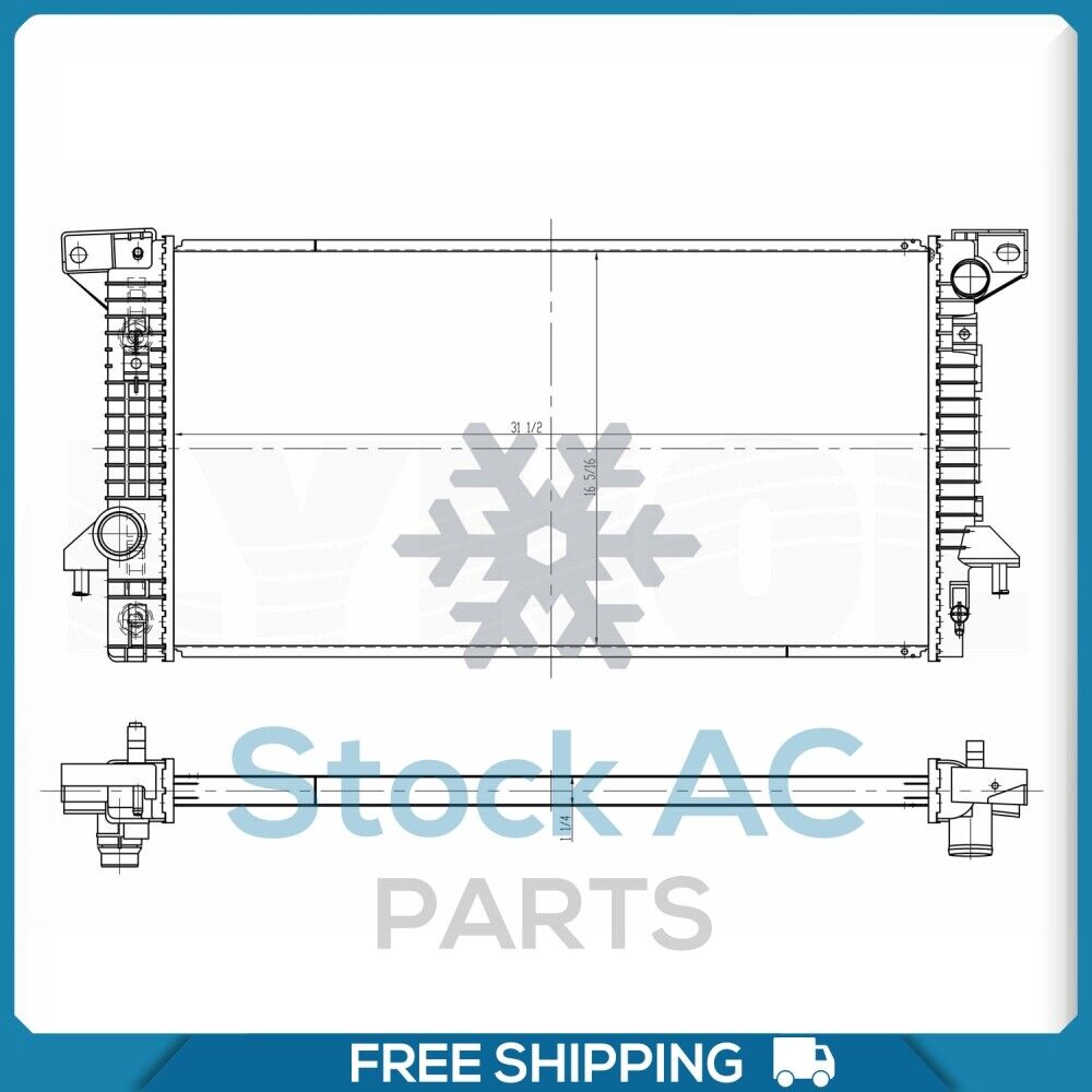 Radiator for 11-14 Ford F150 3.5L - OE# FO3010303 QL - Qualy Air