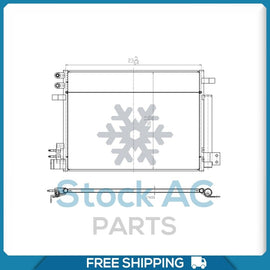 A/C Condenser for Chevrolet Camaro / Cadillac ATS, CTS QL - Qualy Air