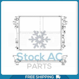 Radiator for 14-18 RAM 1500/2500/3500/4500/5500 V6/V8 3.0L/6.4L - QL - Qualy Air