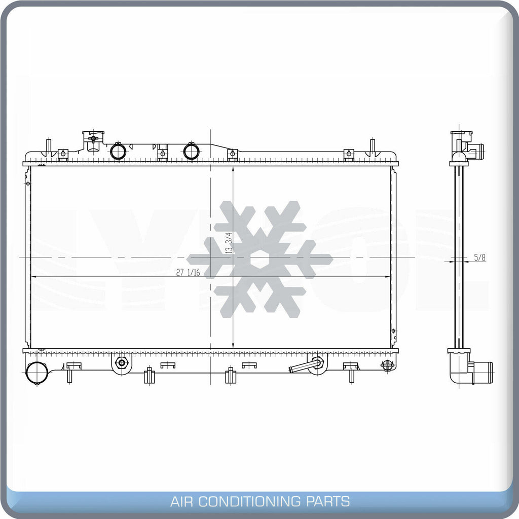 Radiator for OE# 8013281 SU3010665 QL - Qualy Air
