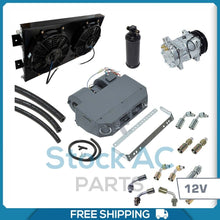 Load image into Gallery viewer, BRAND NEW A/C KIT UNIVERSAL UNDER DASH CONDENSER DOUBLE FAN AIR CONDITIONER 12V - Qualy Air