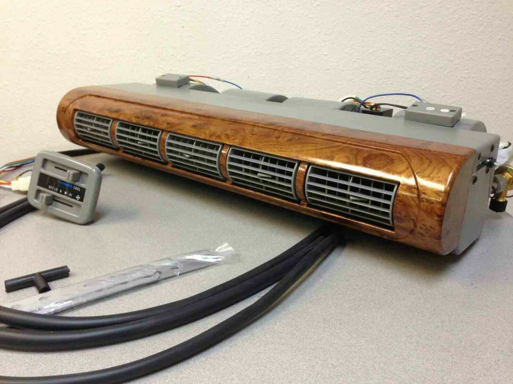 A/C Universal Under Dash Evaporator Assembly Wood - 5 Vents - 12v - Qualy Air