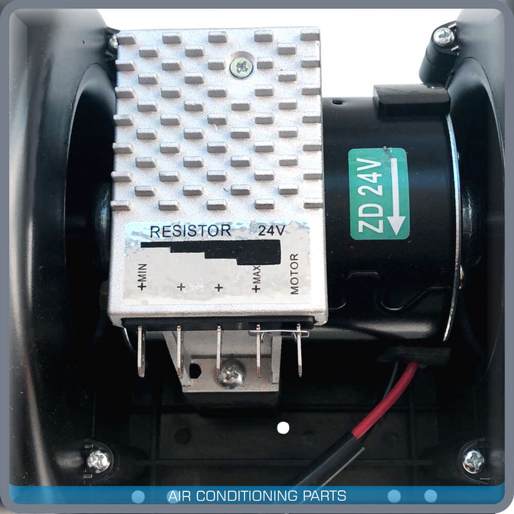 NEW GENUINE SPAL A/C BLOWER MOTOR W/ RESISTOR FOR BUS 24V - OE# 006-B40-22 - Qualy Air