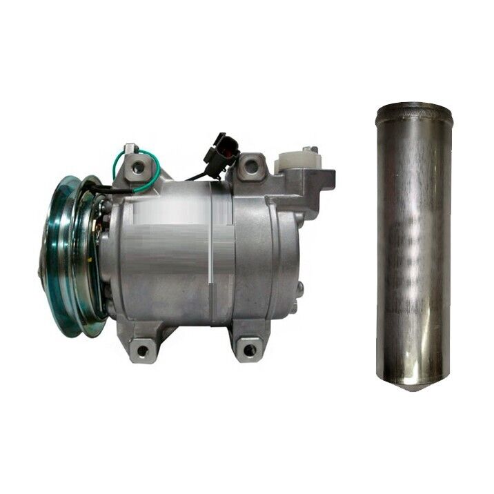 New A/C Compressor + Receiver drier fits John Deere 200DLC - DKS15CH OE# 4621589 - Qualy Air