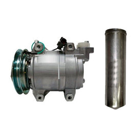 New A/C Compressor + Receiver drier fits John Deere 200DLC - DKS15CH OE# 4621589 - Qualy Air