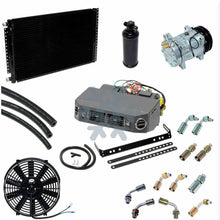Load image into Gallery viewer, BRAND NEW 12V A/C KIT UNDER DASH/ COMPRESSOR/ CONDENSER (18X29)/FITTINGS / HOSES - Qualy Air