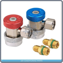 Cargar imagen en el visor de la galería, High/Low Adjustable AC R134a Quick Coupler Connector Adapter 1/4" SAE - Qualy Air