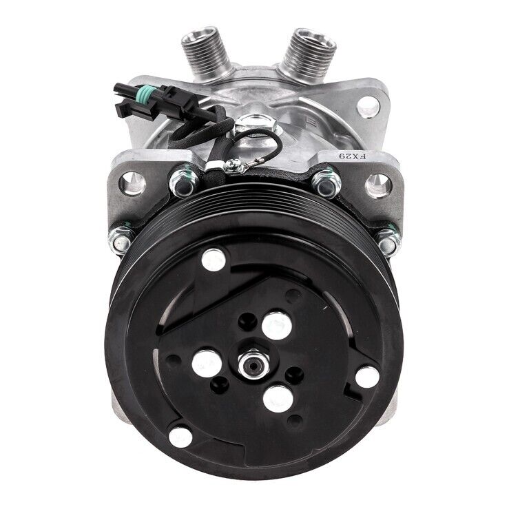 A/C Compressor model Sanden 4665 12V 7 Groove fits International 1652SC 89-2006 - Qualy Air