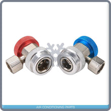 Cargar imagen en el visor de la galería, High/Low Adjustable AC R134a Quick Coupler Connector Adapter 1/4" SAE - Qualy Air
