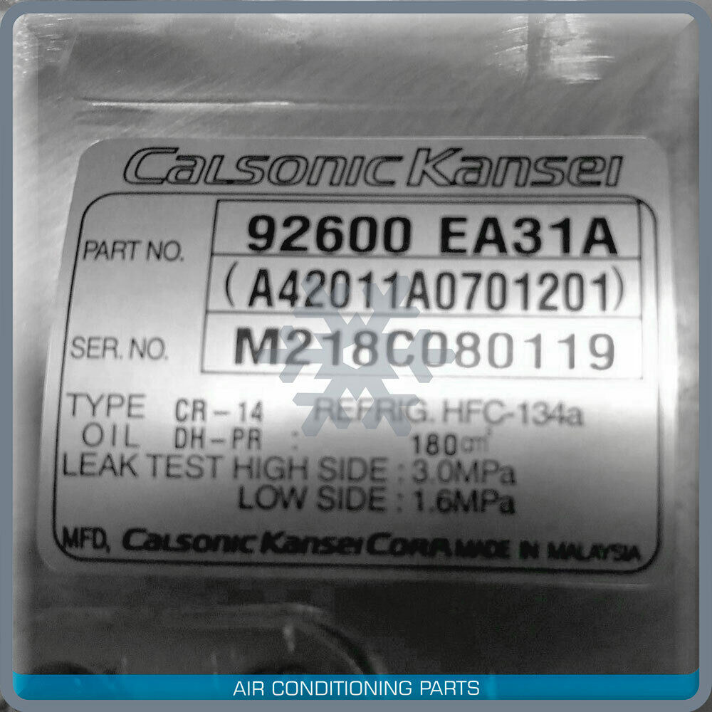New OEM AC Compressor for Nissan Frontier, XTerra / Suzuki Equator 2005-18 4.0L - Qualy Air