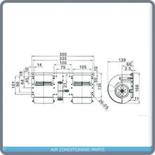 Cargar imagen en el visor de la galería, NEW GENUINE SPAL A/C BLOWER MOTOR W/ RESISTOR FOR BUS 24V - OE# 006-B40-22 - Qualy Air