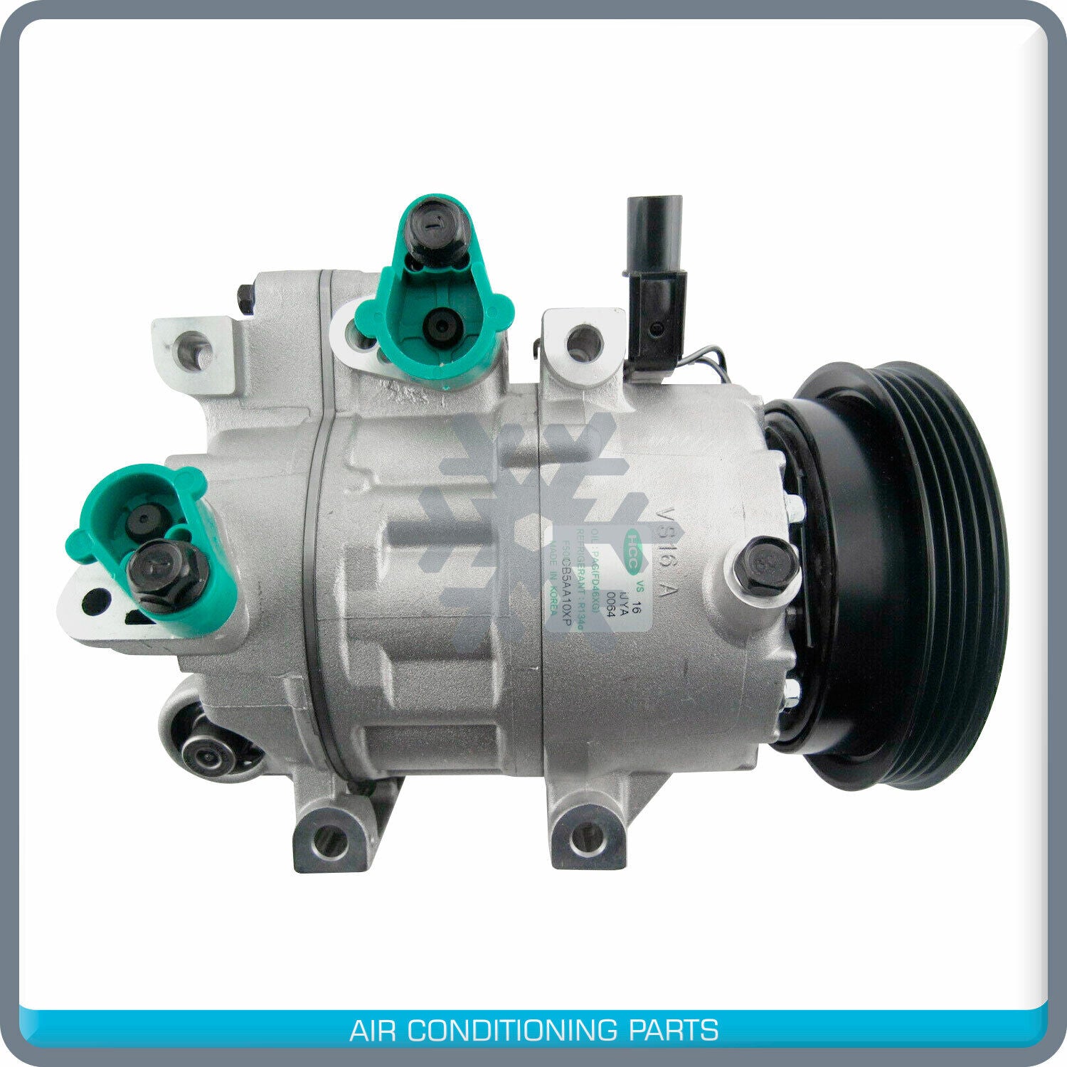 New OEM AC Compressor for Hyundai Accent 1.6L - 2006 to 2009 - OE# 977011E001 - Qualy Air