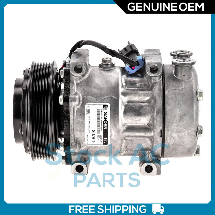 New Sanden OEM 4079 AC Compressor for Kenworth/ Peterbilt 320,382,384,389,587 - Qualy Air