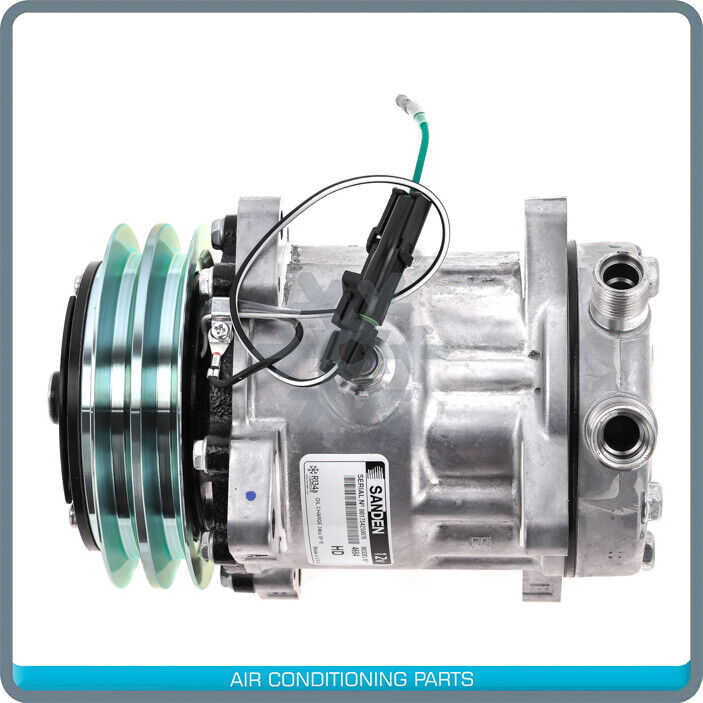New OEM Sanden A/C Compressor fits 2001 Mack RD / 2000 Kenworth W900 - Qualy Air