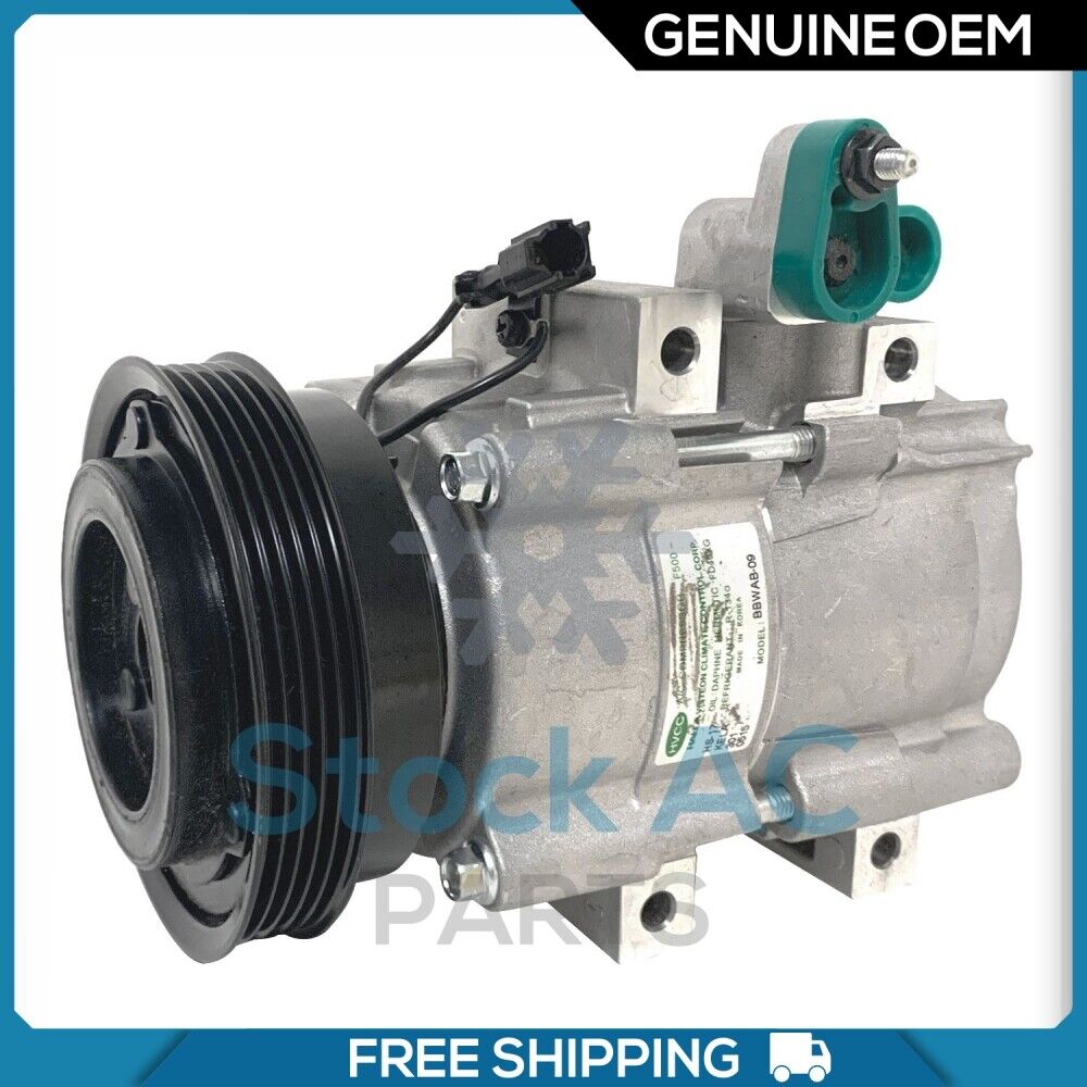 New OEM A/C Compressor for Hyundai Santa Fe, Sonata & Kia Optima, Magentis - RQ - Qualy Air
