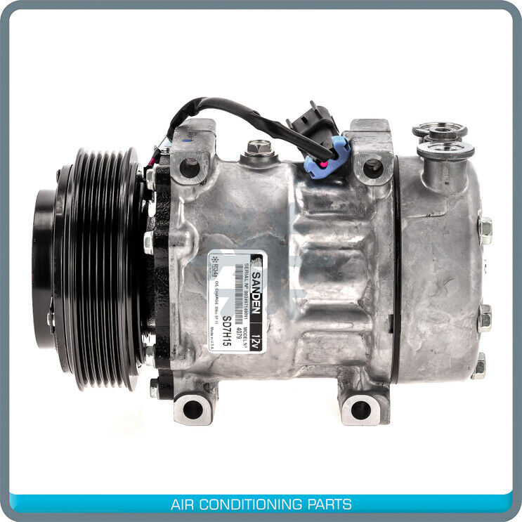 New Sanden OEM 4079 AC Compressor for Kenworth/ Peterbilt 320,382,384,389,587 - Qualy Air