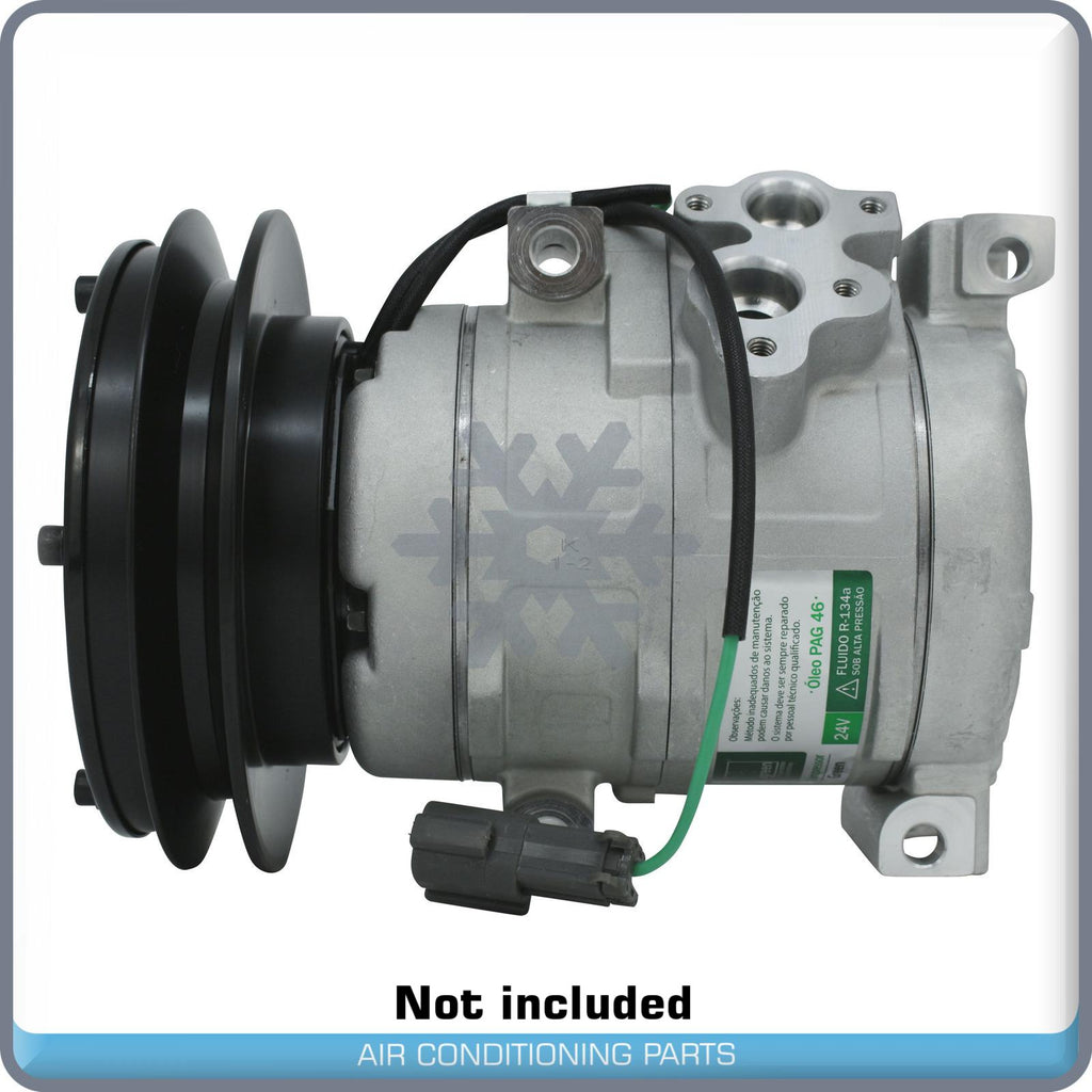 New A/C Compressor Clutch Assembly fits: Komatsu / John Deere Pulley 1B 24V - Qualy Air