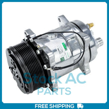Cargar imagen en el visor de la galería, A/C Compressor Sanden SD508 &amp; H14  - 12V - 8 Groove Serpentine - 9537 - Qualy Air